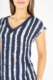 blusa manga corta escote v con aplicación de crochet (7148120539203)