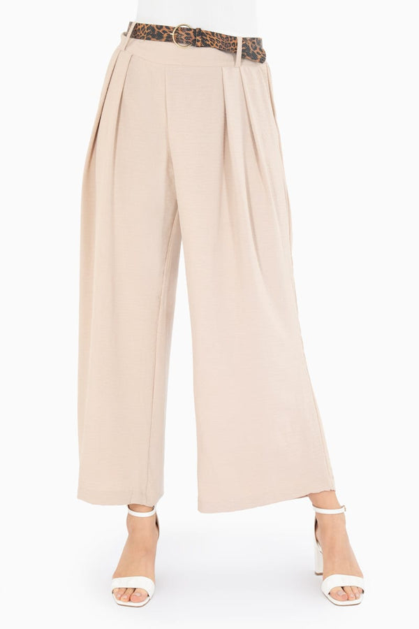 Pantalón con tablones y cinturón