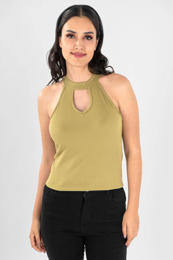 Blusa sin mangas escote cut out - Santory Ropa (6956244893763)