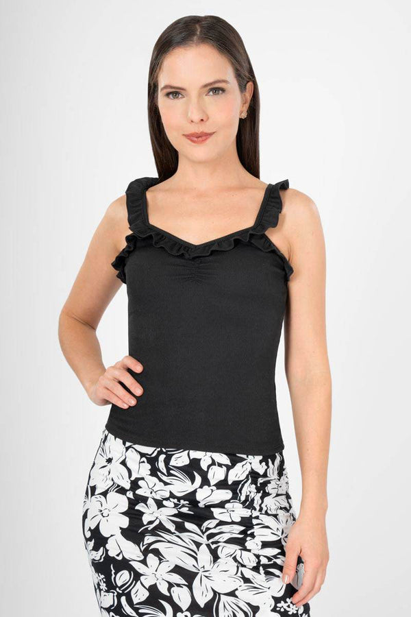 Blusa sin mangas con olán - Santory Ropa (7396640260163)