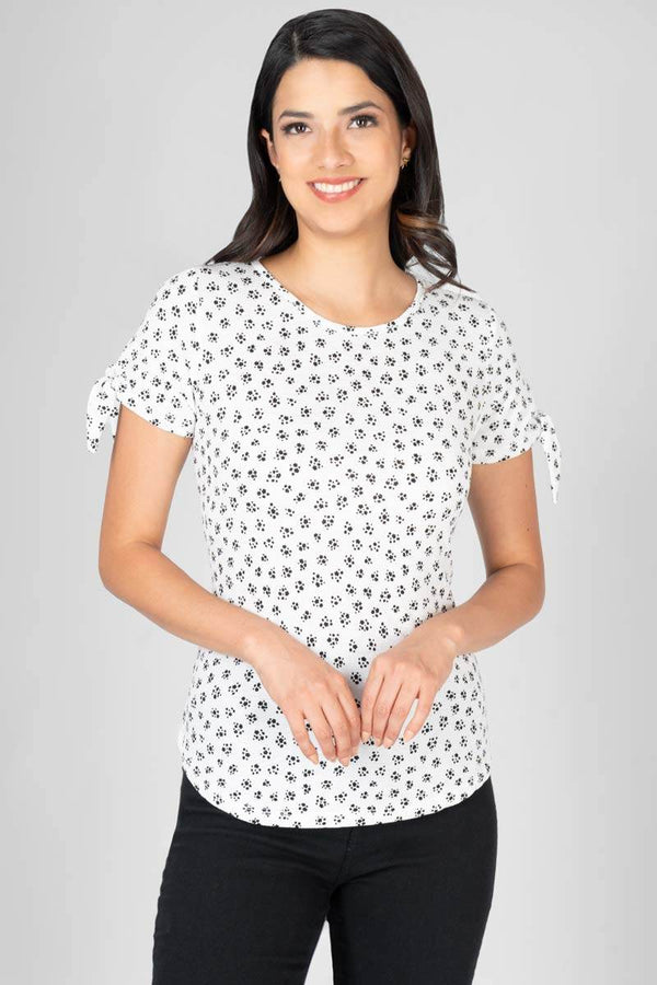 Blusa con amarre en mangas - Santory Ropa (7425034453059)