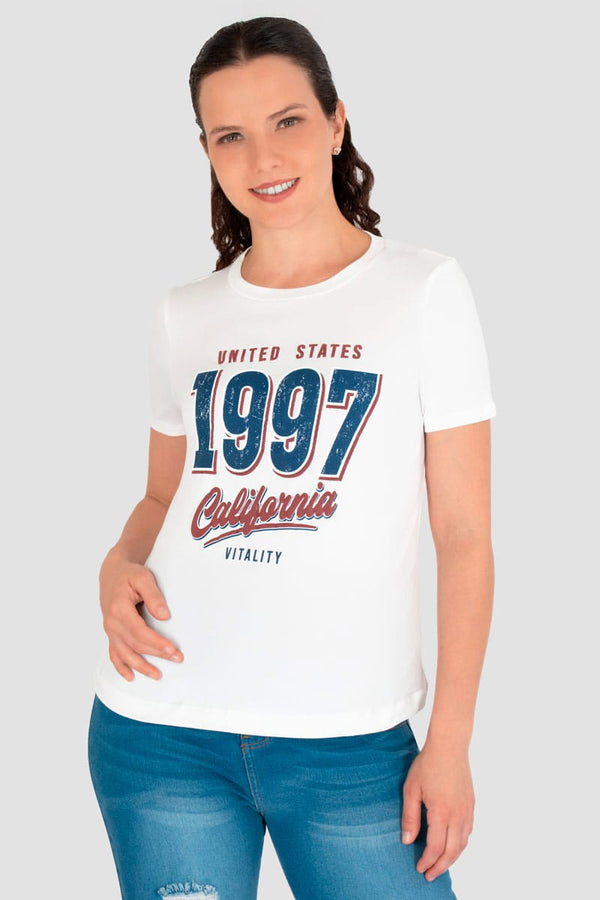 Playera vintage manga corta