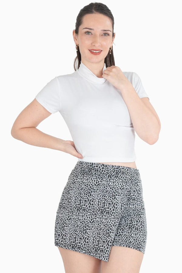 Short falda animal print