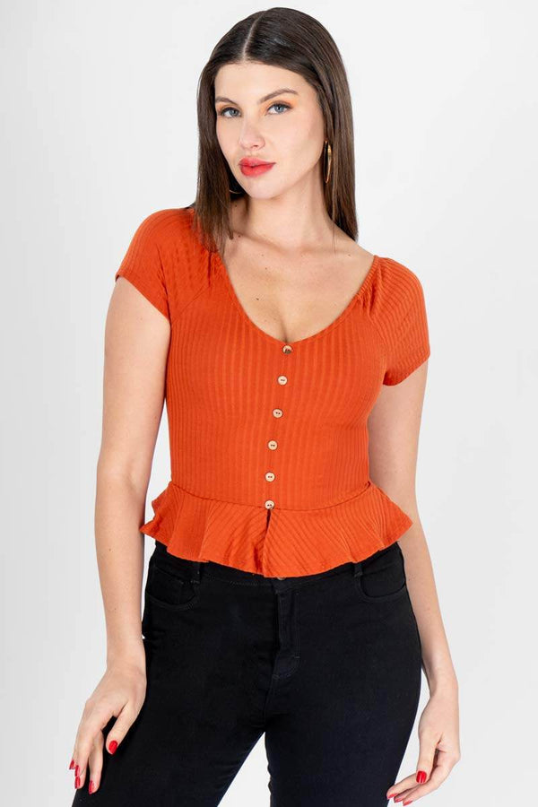 Blusa manga corta con botones - Santory Ropa (7363968303171)