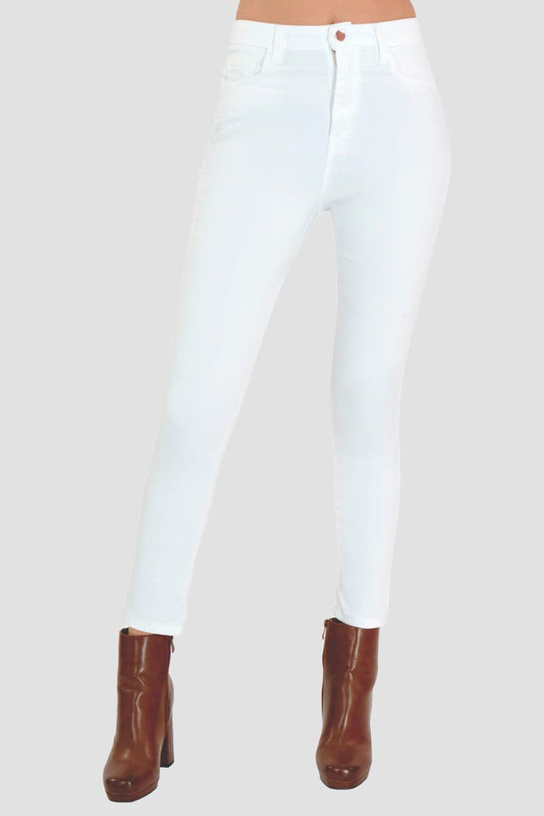 Jeans tiro alto con bolsas traseras