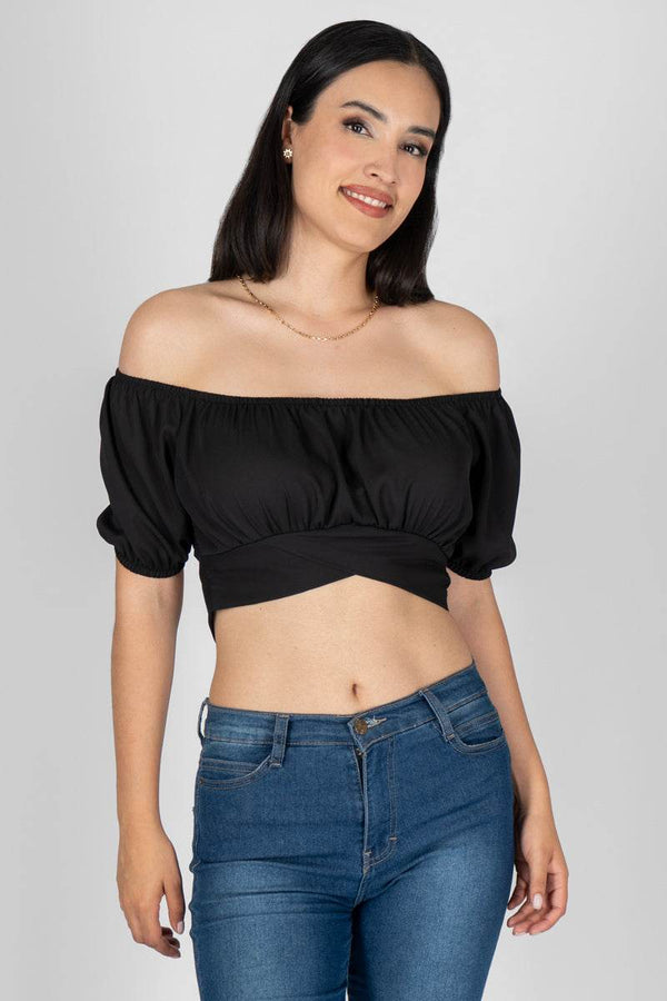 Blusa con amarre espalda - Santory Ropa (7102080942147)