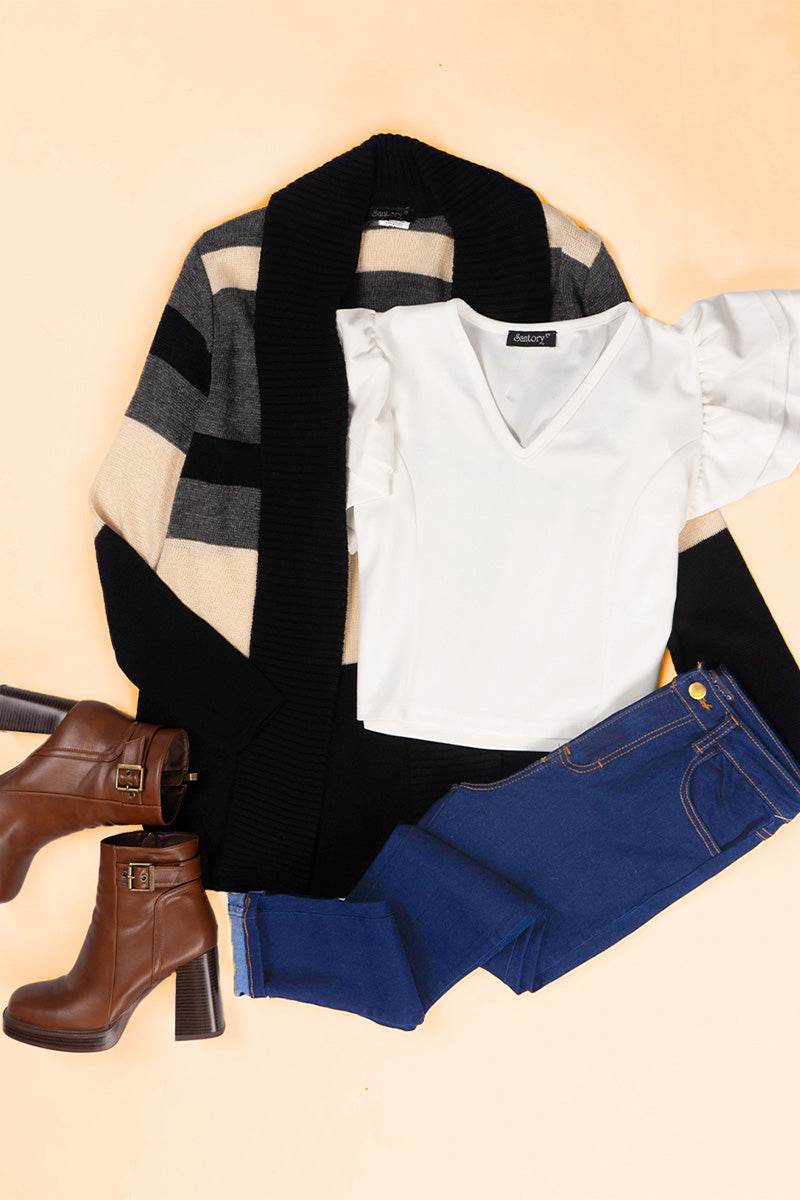 Jeans básicos tiro alto - Santory Ropa  (7040470483011)