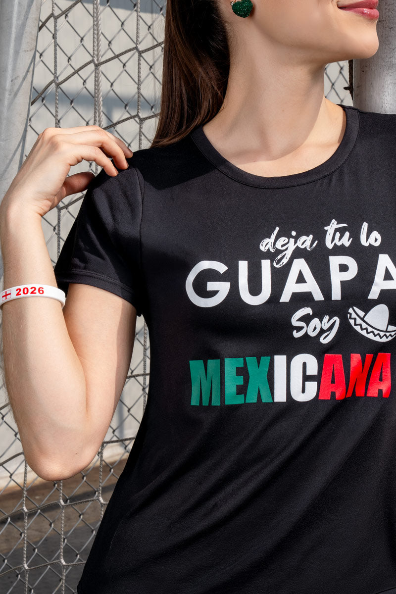 Playera manga corta estampado mundial