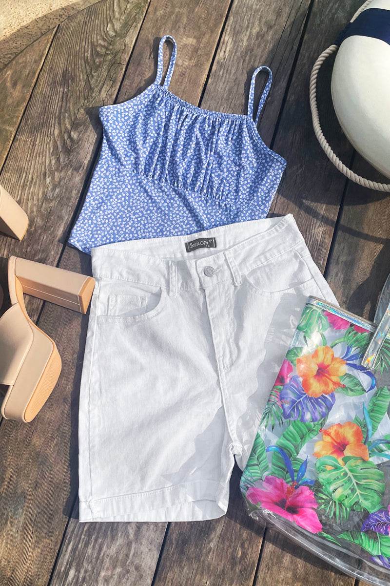 Short tiro alto con valenciana - Santory Ropa  (6898297405507) (6980992303171)