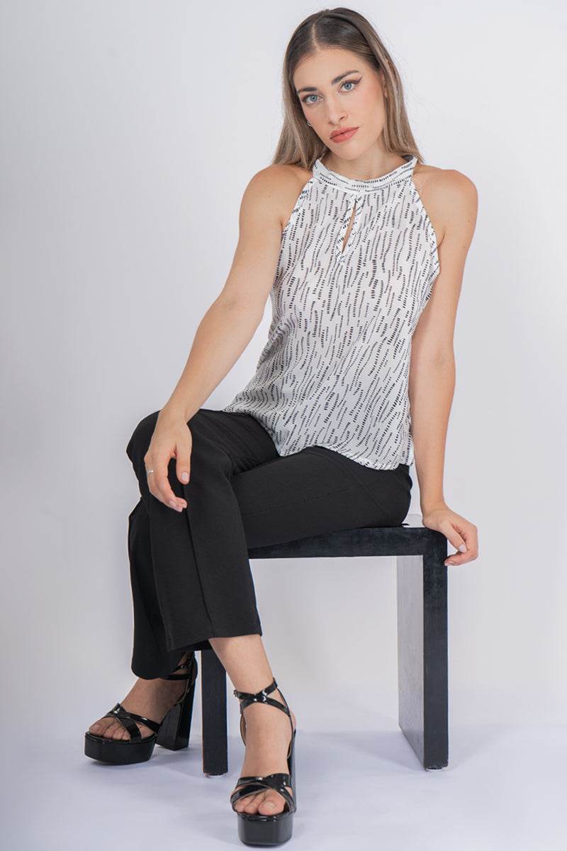 Pantalón recto con pretina - Santory Ropa  (7193784811587)