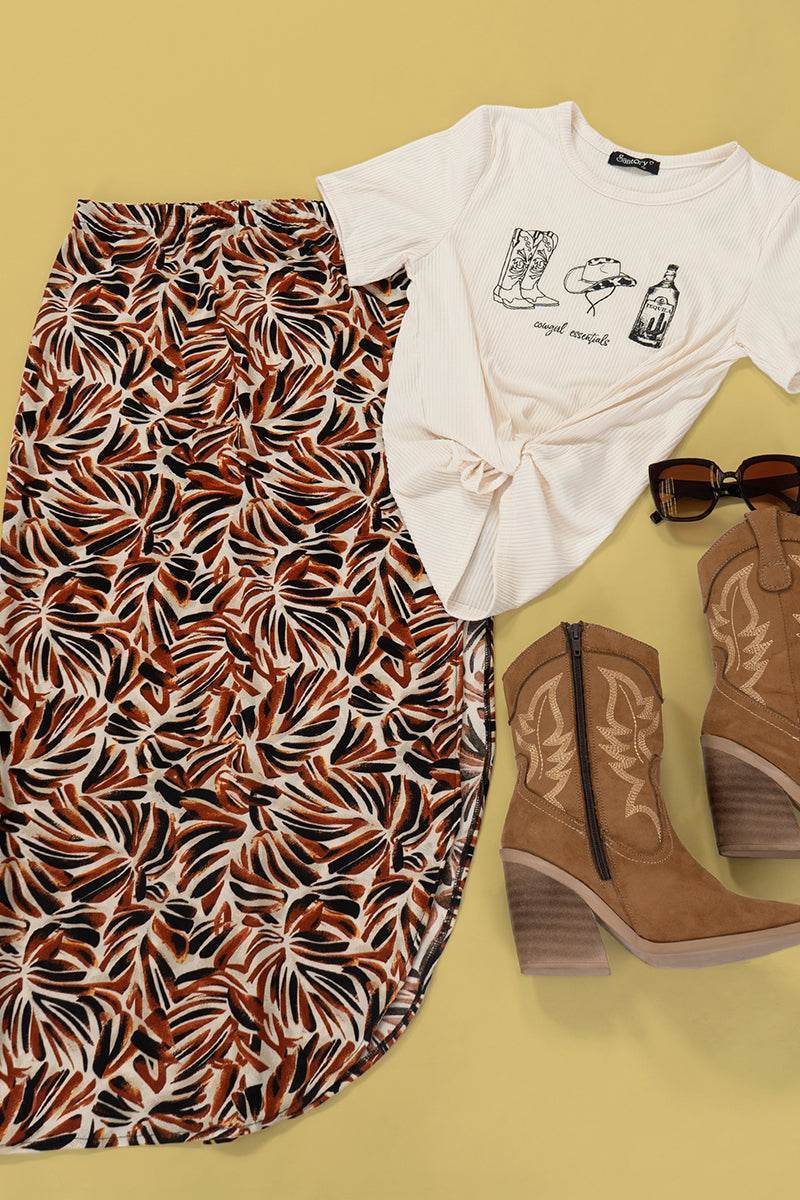 Playera estampada cuello redondo - Santory Ropa  (7377515085891) (7435831345219)