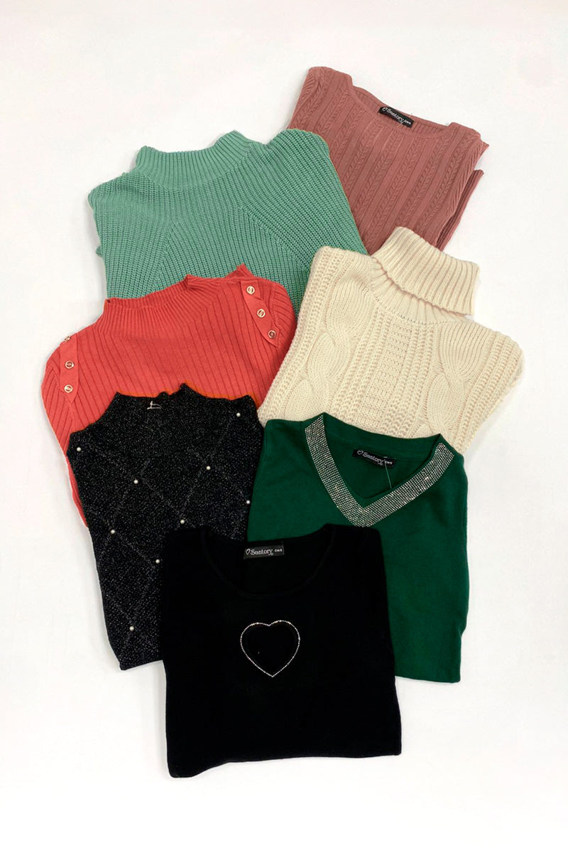 Suéter con piedras en escote (6884124557379) (7337601892419) (7330049097795) (6879333187651) (6890849665091) (6828656361539) (6828656197699)