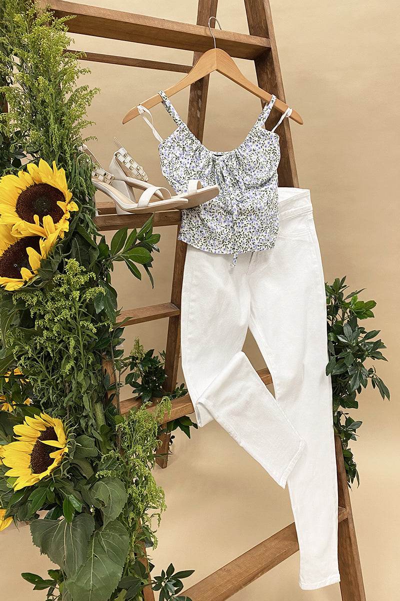 Jeans blanco tiro medio - Santory Ropa  (6796981108803) (6934933569603)