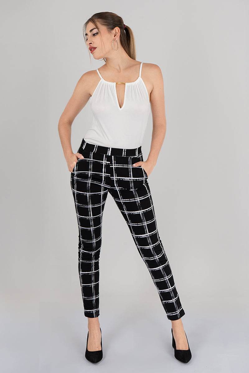 Pantalón de cuadros con resorte - Santory Ropa  (7454855364675)