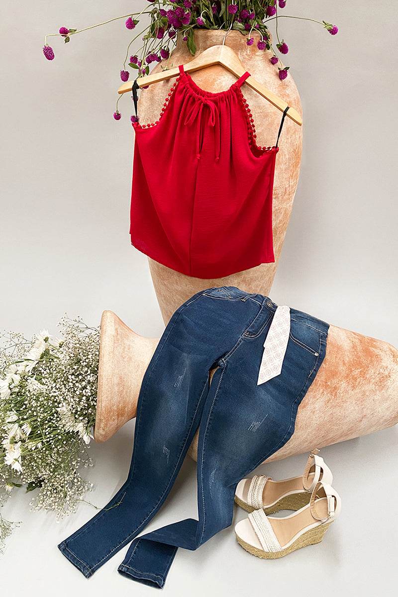 Blusa lisa tipo halter - Santory Ropa  (6983725973571) (7327701729347)