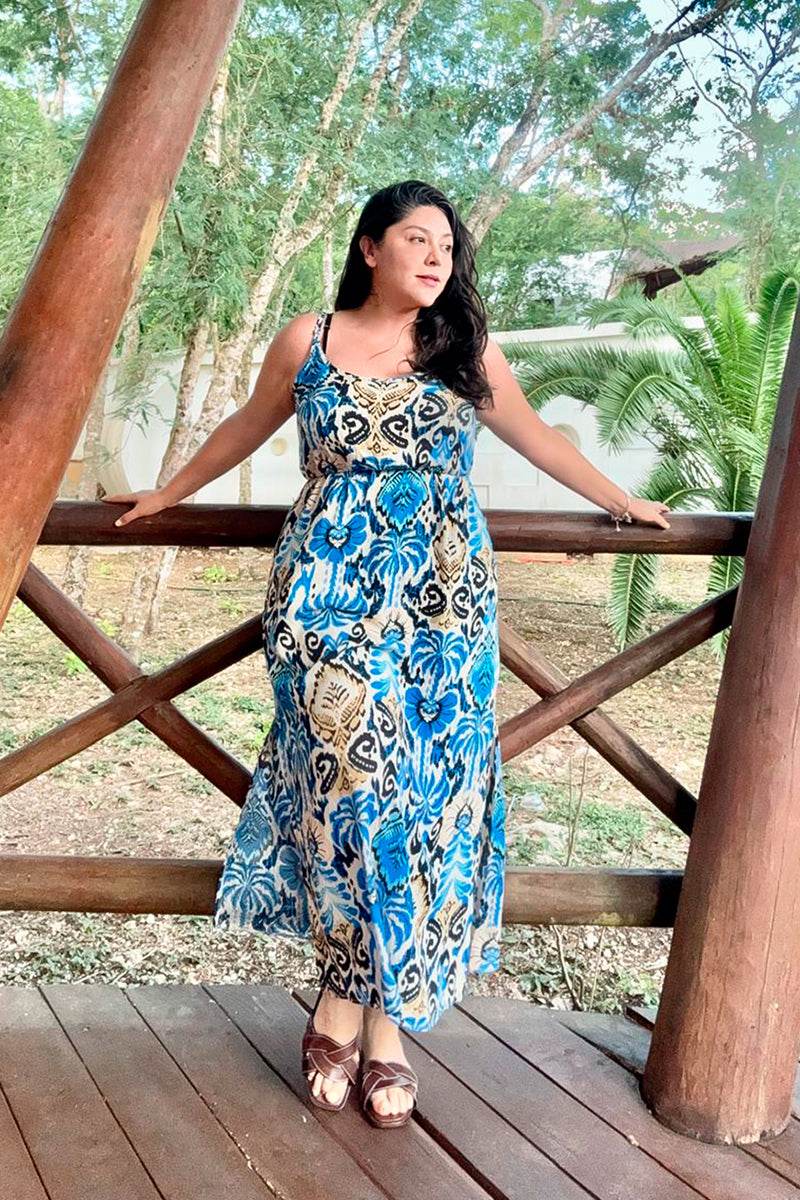 Vestido largo de tirantes - Santory Ropa  (7391892045891)