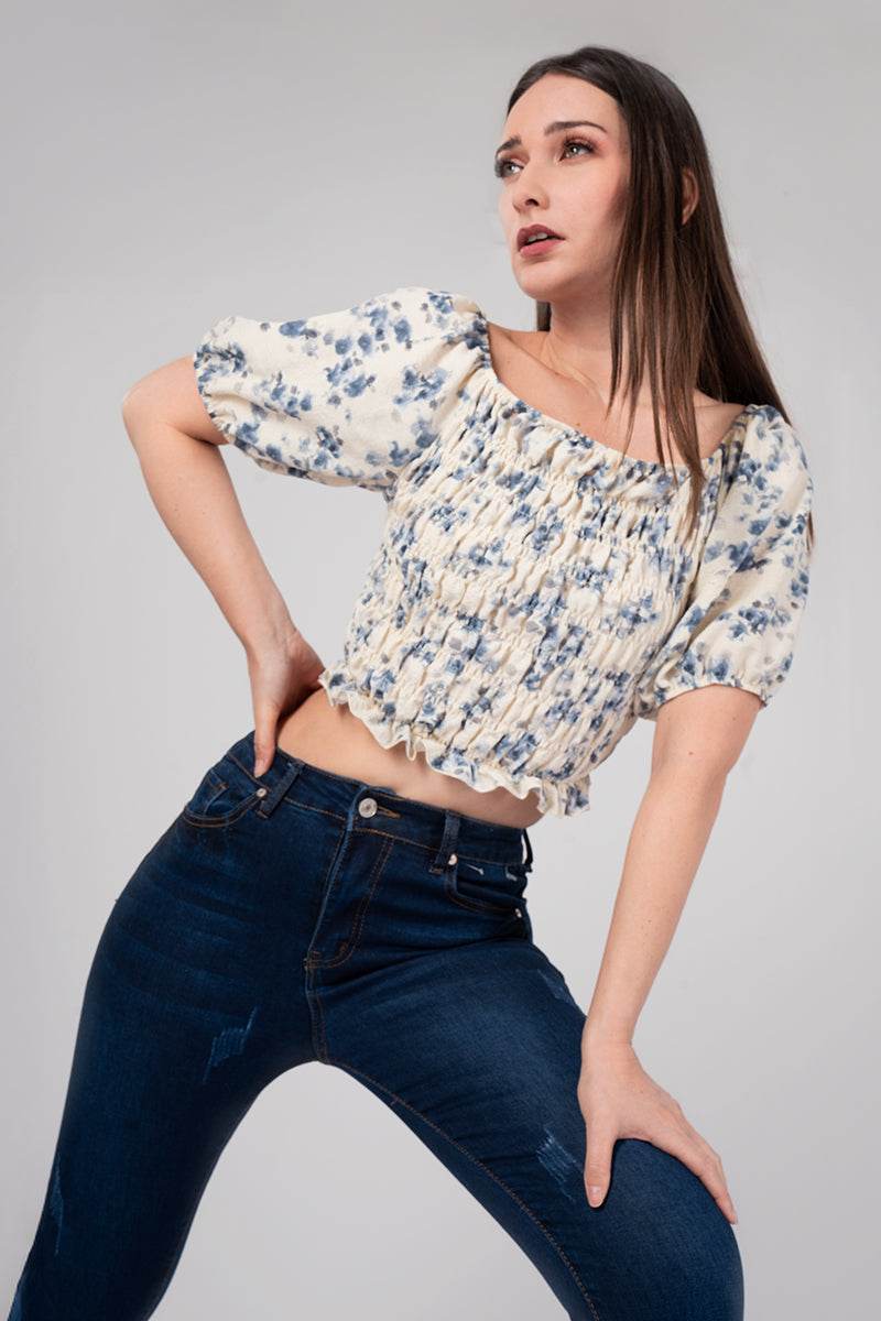 Blusa crop floral - Santory Ropa  (7406860795971)