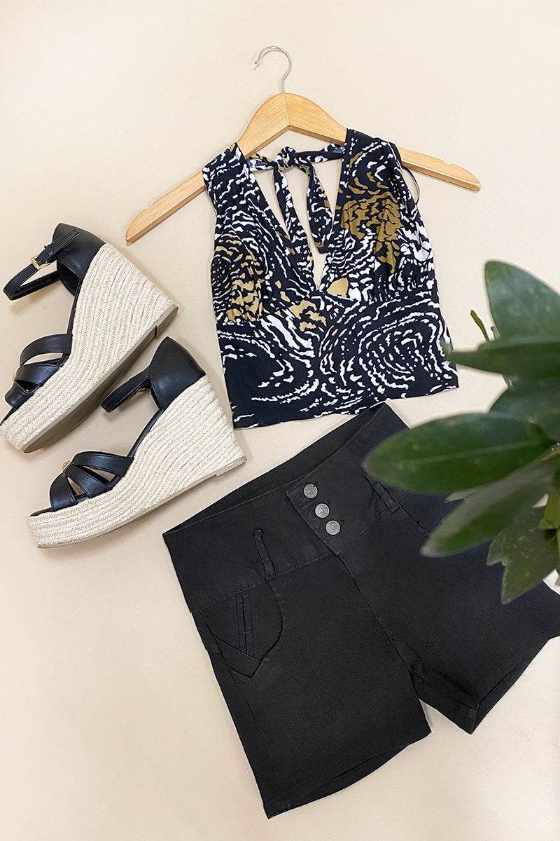 Short con pretina de 3 botones - Santory Ropa  (7330781200451) (6798546108483)