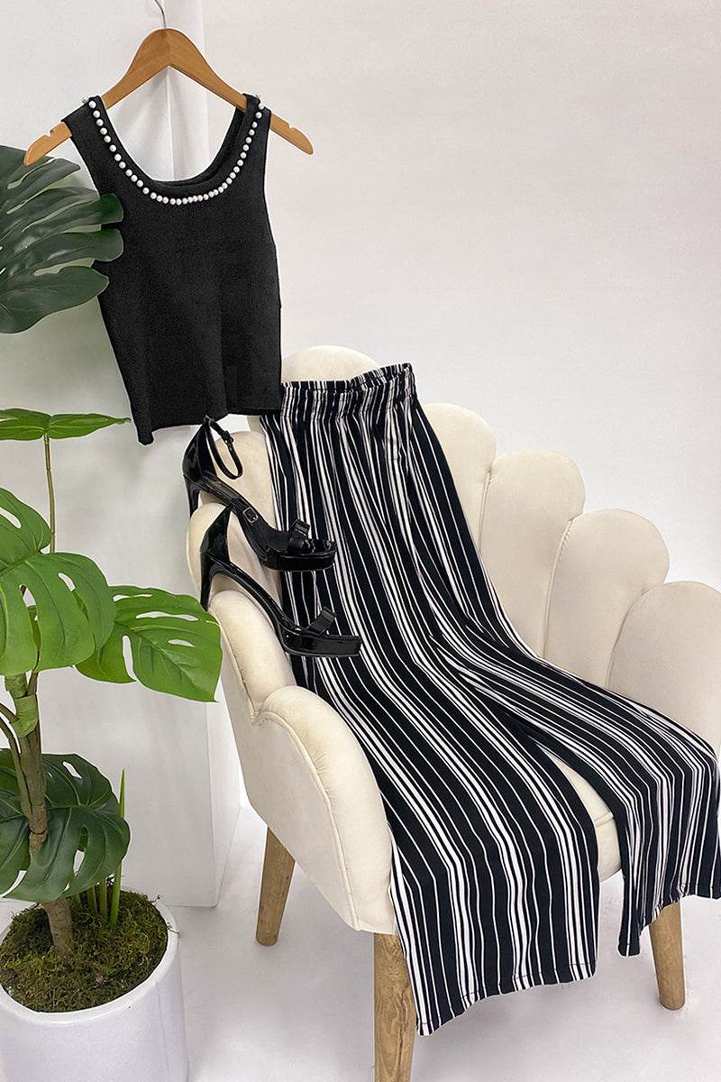 Pantalón ancho con elastico en pretina - Santory Ropa  (7076161388611)