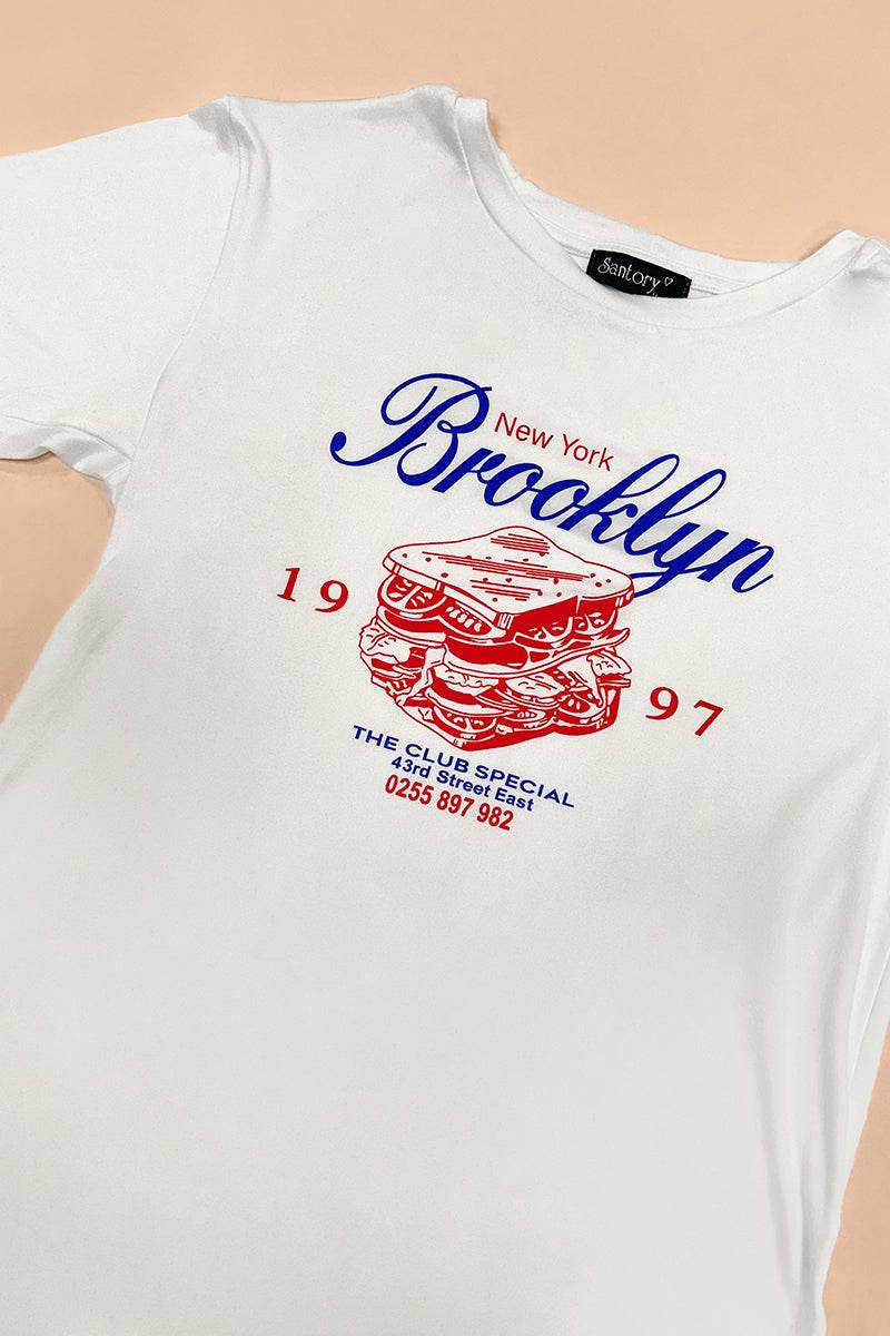 Playera estampada cuello redondo - Santory Ropa  (7420391227459)