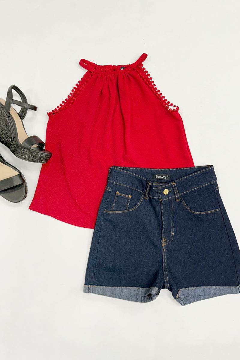 Blusa lisa tipo halter - Santory Ropa  (6995044040771) (6983725973571)