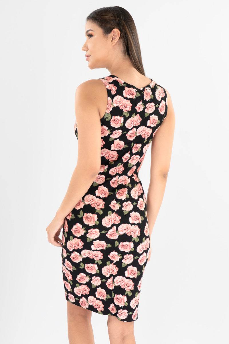 Vestido floral sin manga - Santory Ropa  (7304530722883)