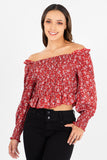 Blusa floral manga larga