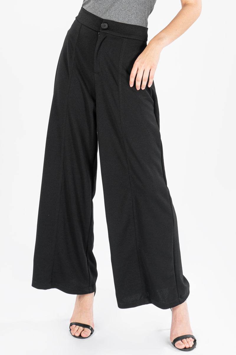 Pantalón liso pierna ancha - Santory Ropa  (7265566621763)
