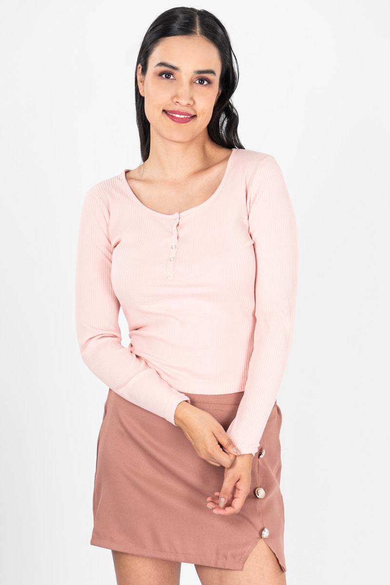 Playera manga larga y broches - Santory Ropa  (7040473038915)