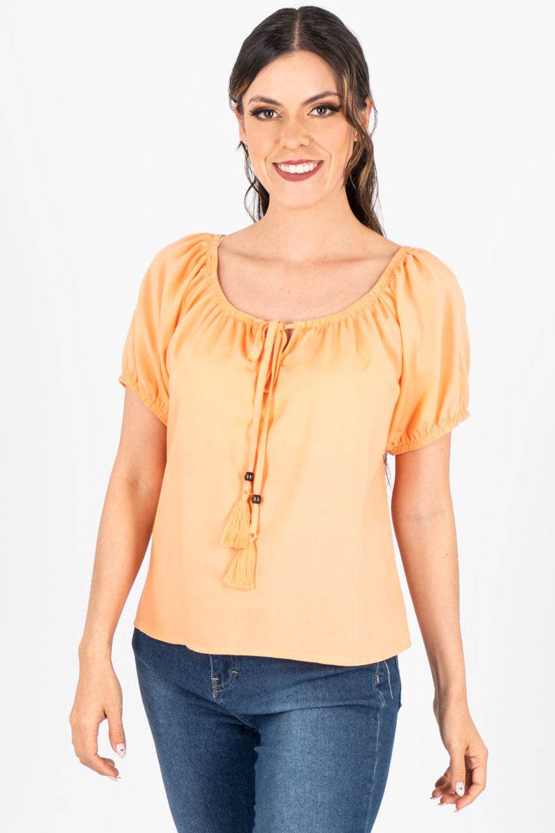 Blusa manga corta con borlas - Santory Ropa  (7148122341443)