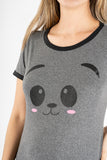 playera con estampado panda y bies en contraste (7148122243139)