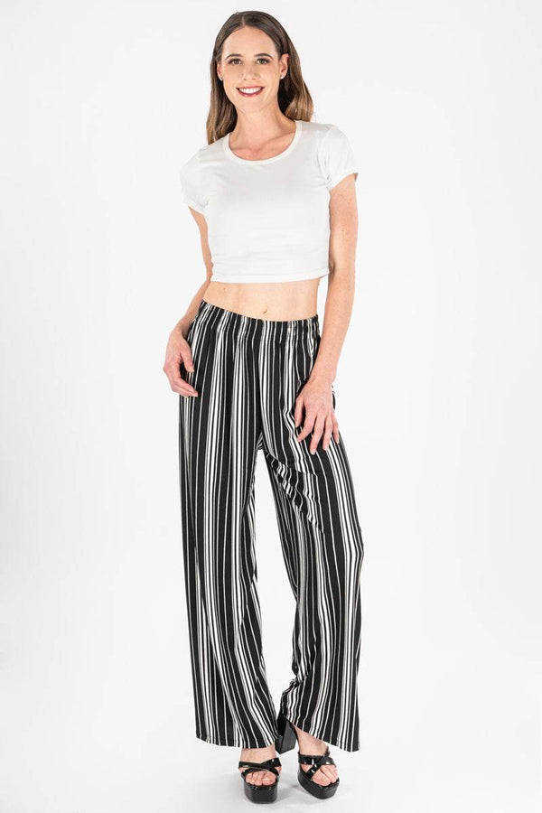 Pantalón ancho con elastico en pretina - Santory Ropa  (7076161388611)