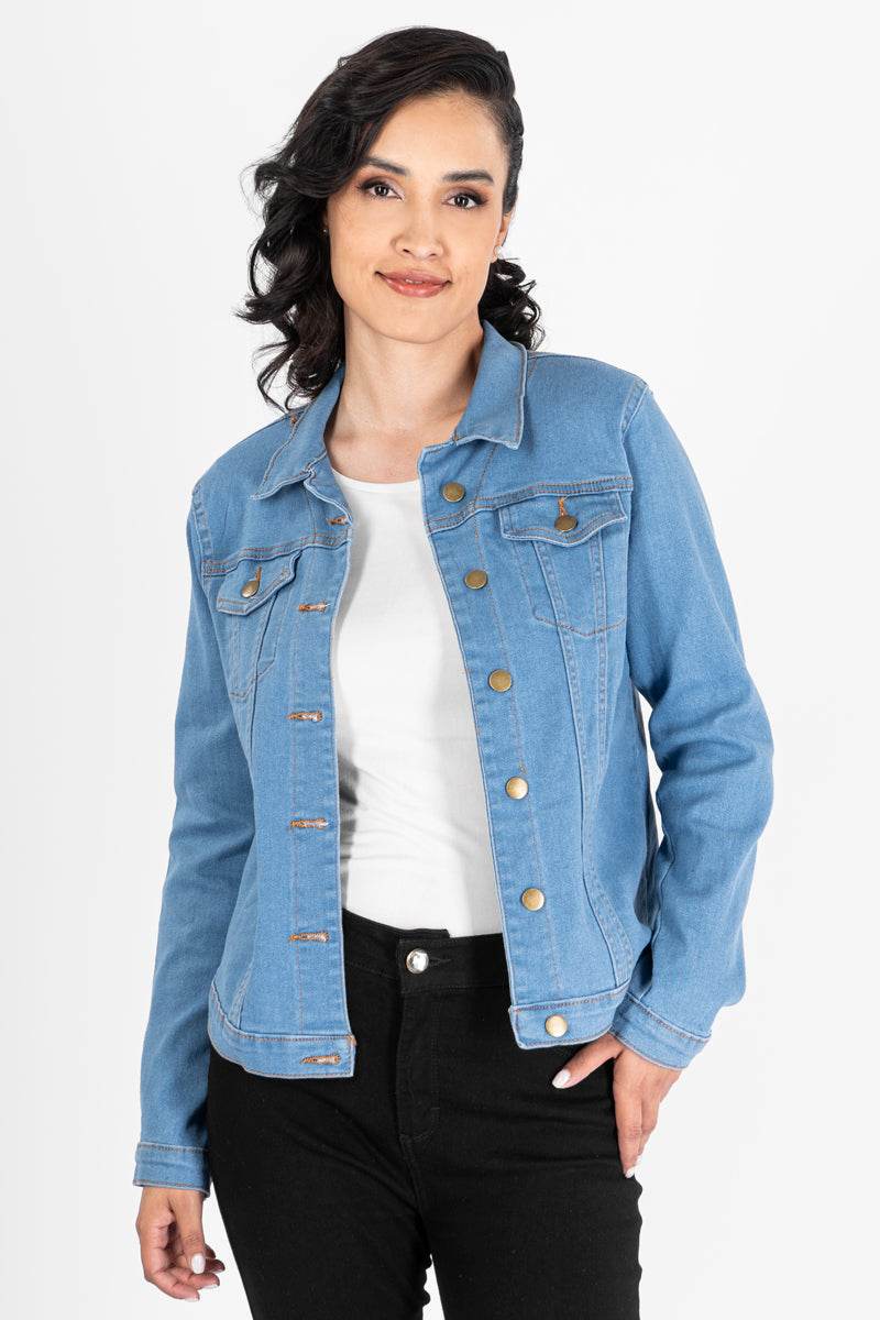 Chamarra de mezclilla con bolsas - Santory Ropa  (7266311831619)