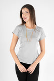 Blusa lisa con collar