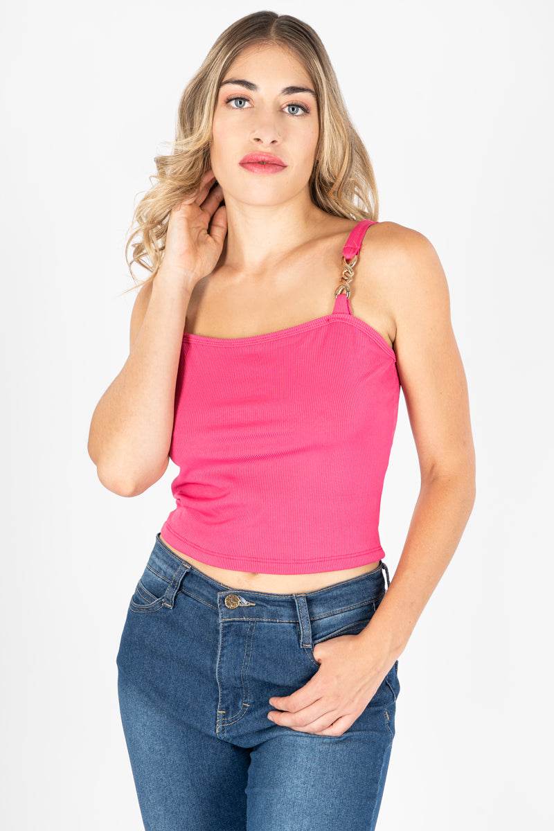 Blusa de tirantes con aplicación metálica - Santory Ropa  (7157177024579)