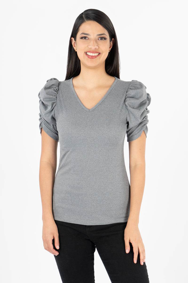 Blusa lisa escote v - Santory Ropa  (7286288678979)