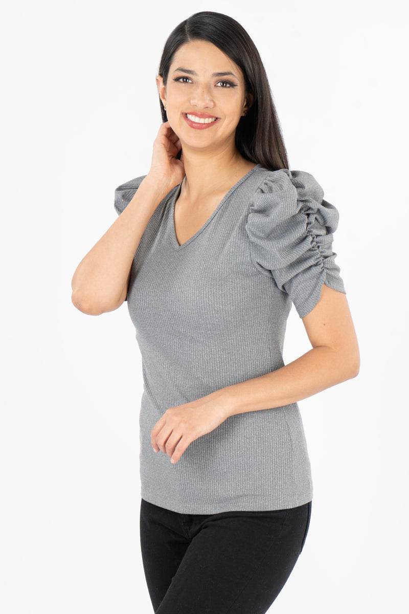 Blusa lisa escote v - Santory Ropa  (7286288678979)