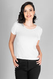 Blusa lisa escote redondo