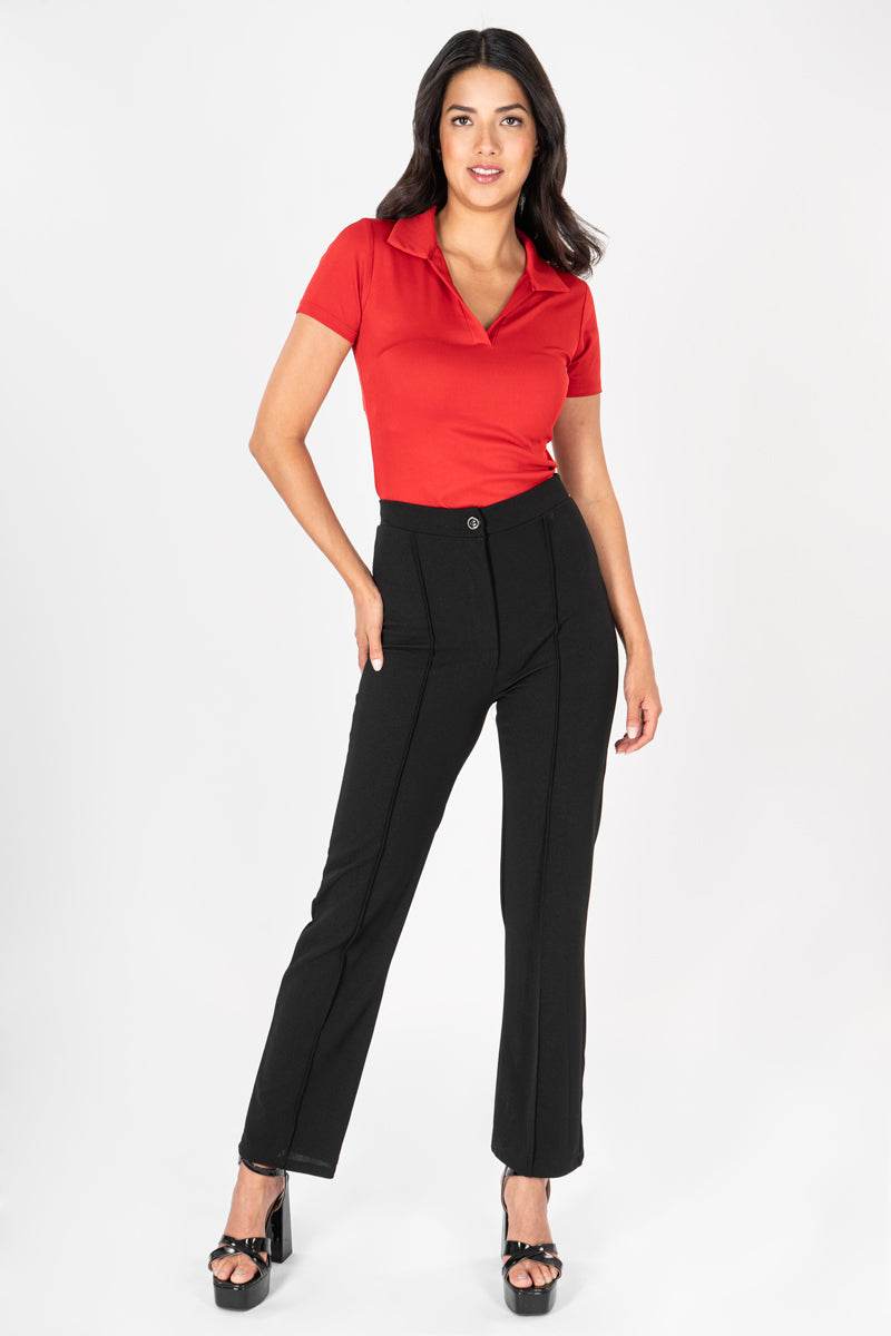 Pantalón recto con pretina - Santory Ropa  (7193784811587)