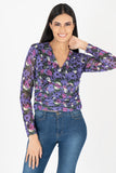 Blusa floral manga larga