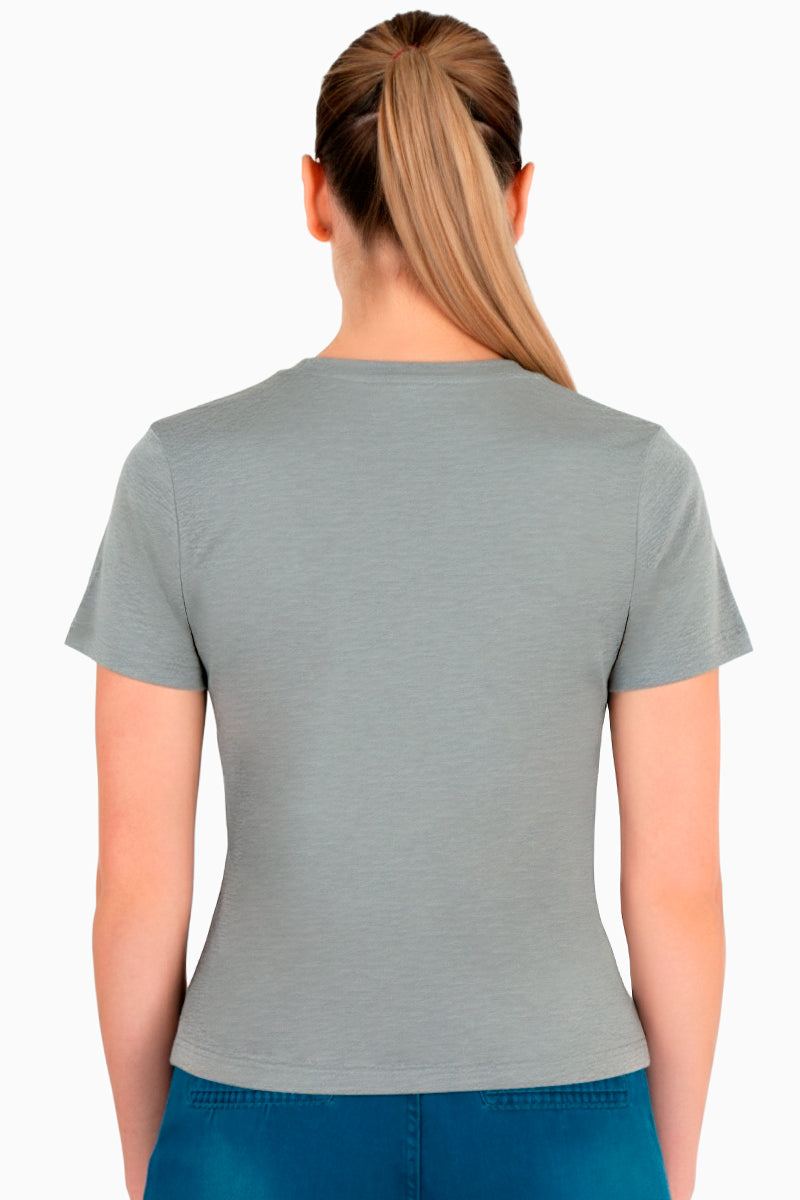 Playera básica manga corta y escote redondo