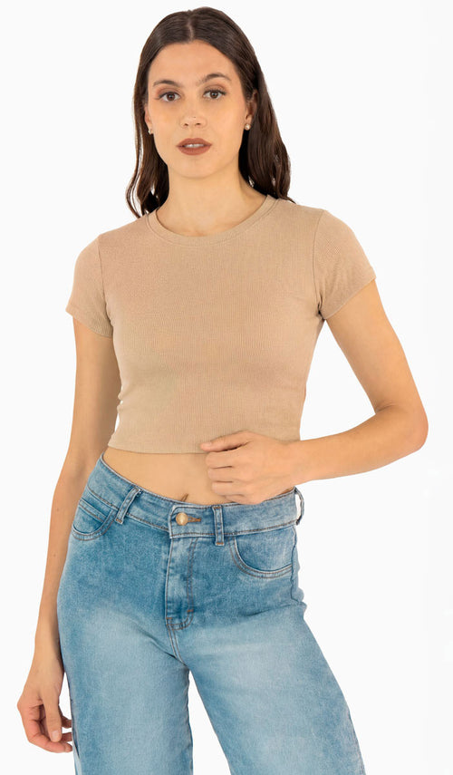 Playera manga corta lisa