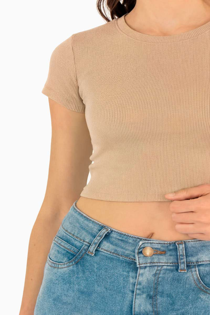 Playera manga corta lisa