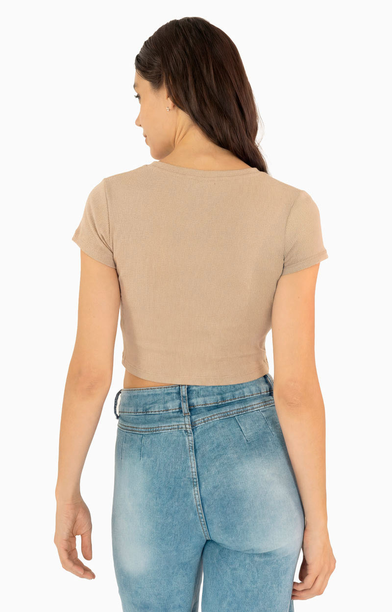 Playera manga corta lisa