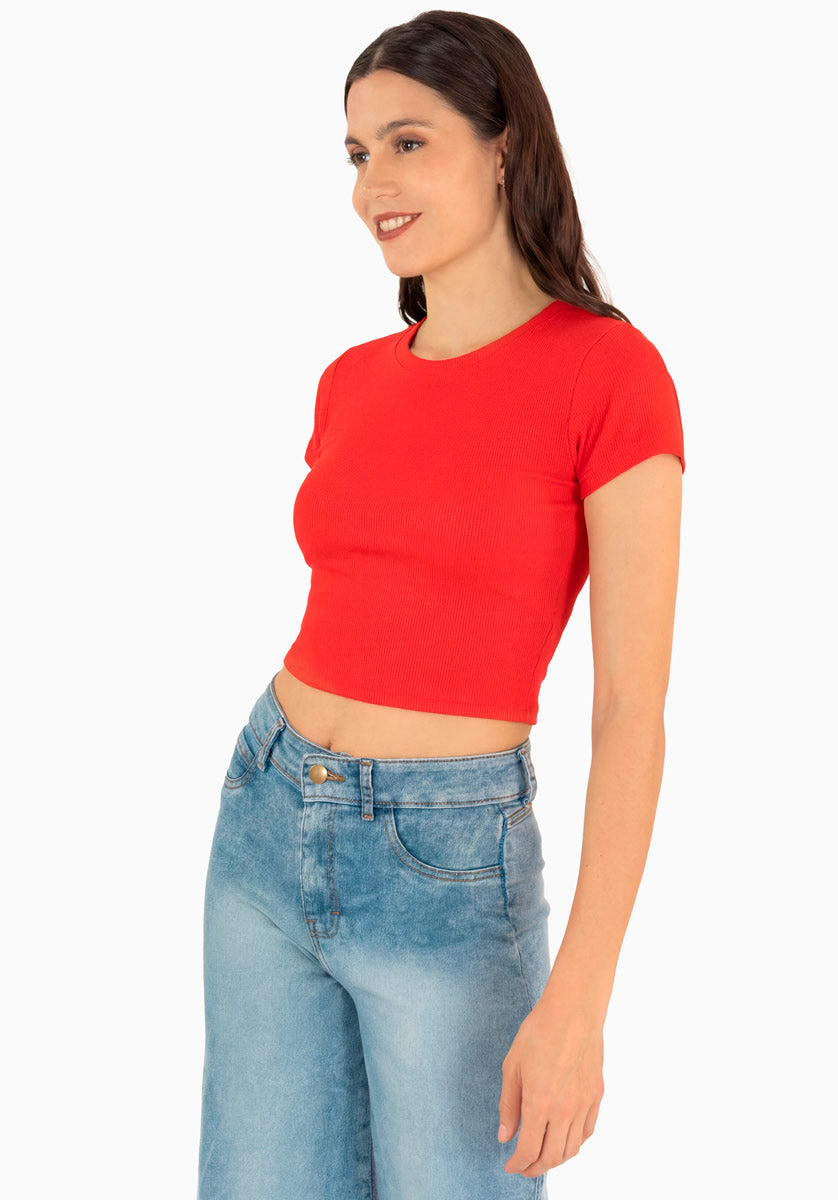 Playera manga corta lisa