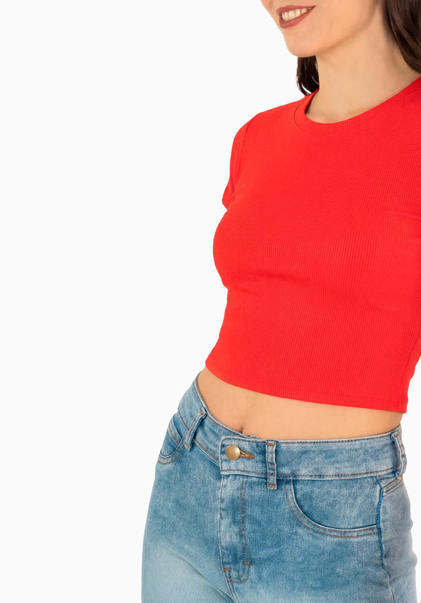 Playera manga corta lisa