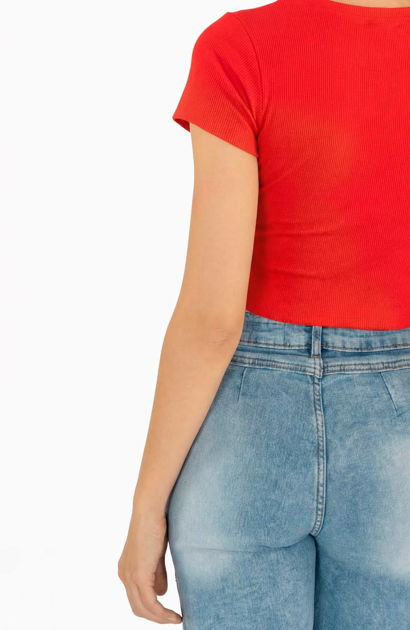 Playera manga corta lisa