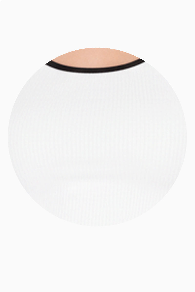 Playera manga corta con bies en contraste