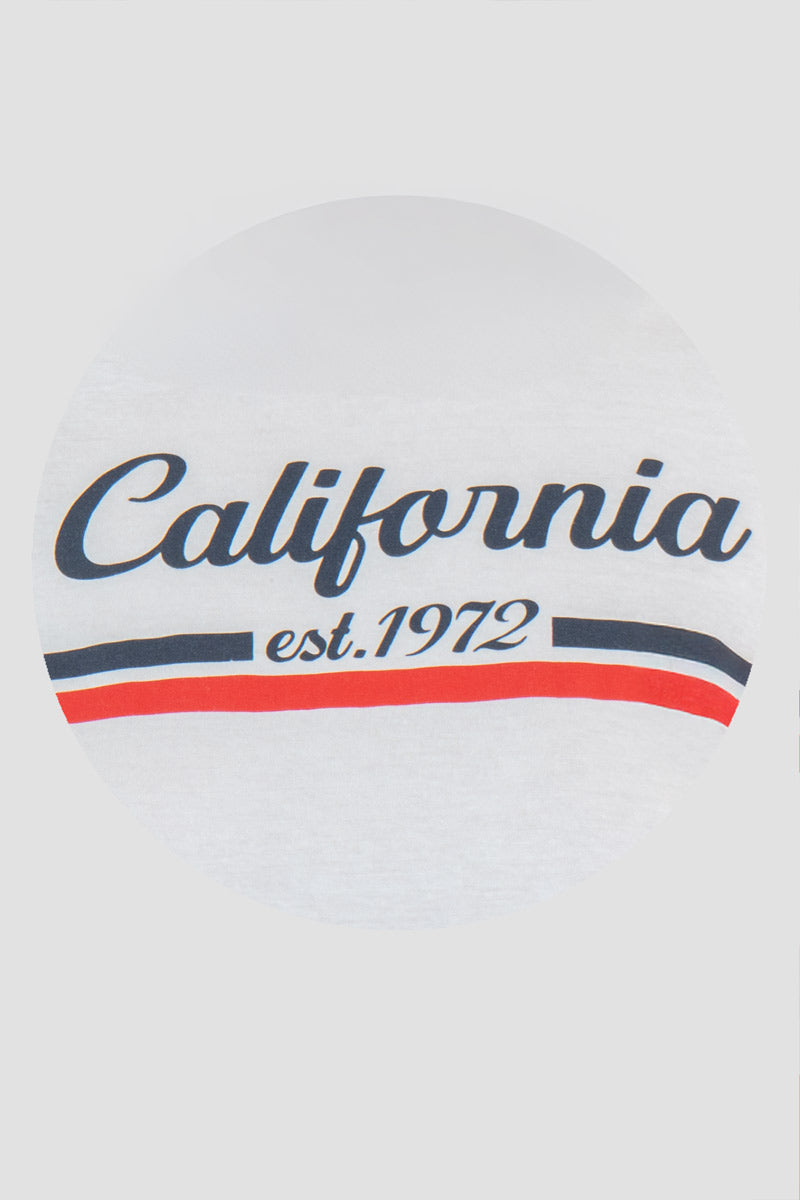 Playera cropped estampada manga corta