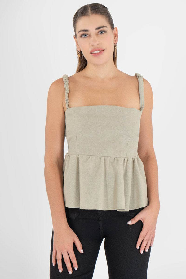 Blusa de tirantes con escote en espalda - Santory Ropa  (7440780722243)